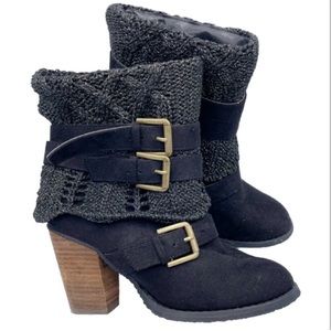 Venus Black Heeled Boots